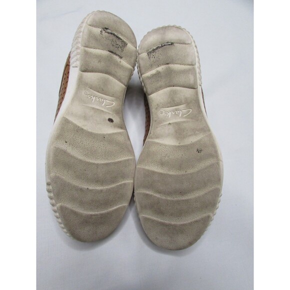 Clarks Collection Caroline Ella Leather Women's Sneakers Cognac Brown Size 8 - Picture 7 of 7